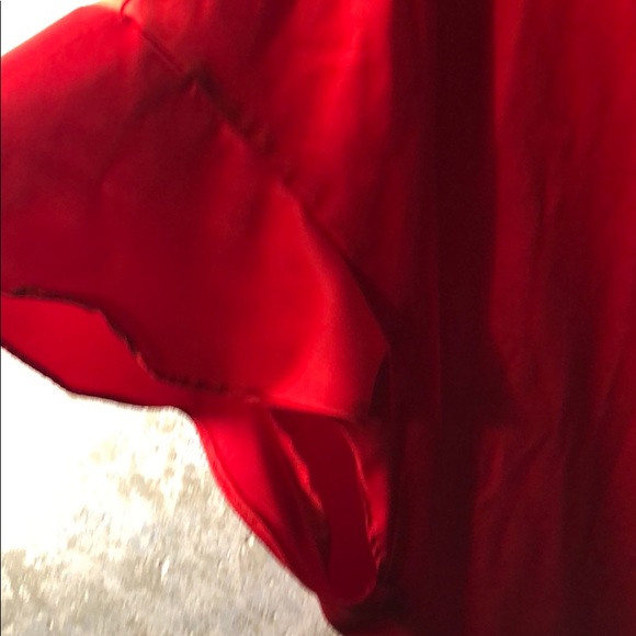 Victoria’s Secret OS satin robe front tie, ruffle - Picture 4 of 5